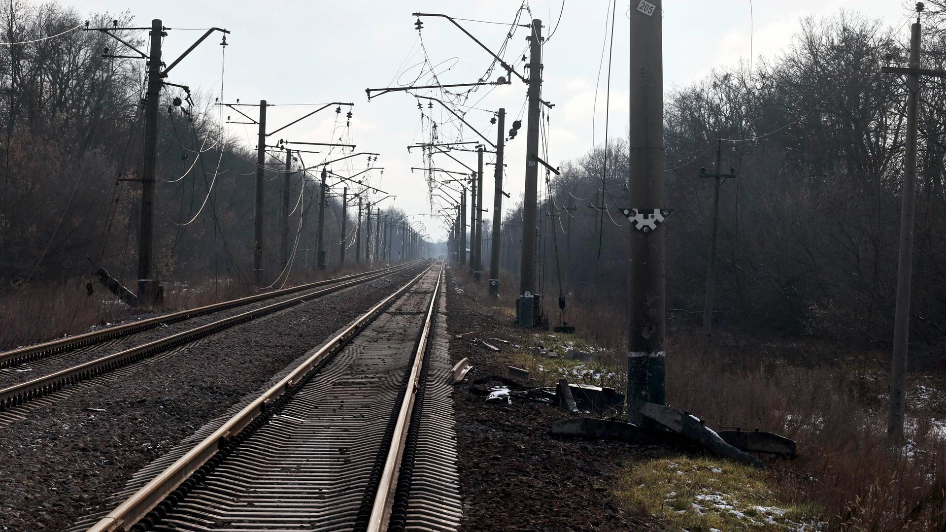 Bahngleise in der Ukraine 