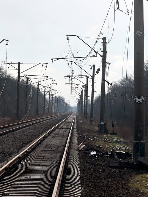 Bahngleise in der Ukraine 