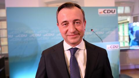 Paul Ziemiak am 14.09.2025 im Gemeindesaal St. Lambertus in Düsseldorf 