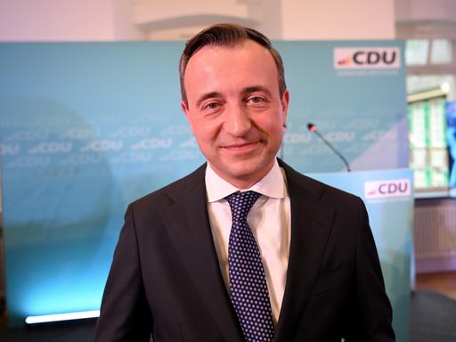 Paul Ziemiak am 14.09.2025 im Gemeindesaal St. Lambertus in Düsseldorf 