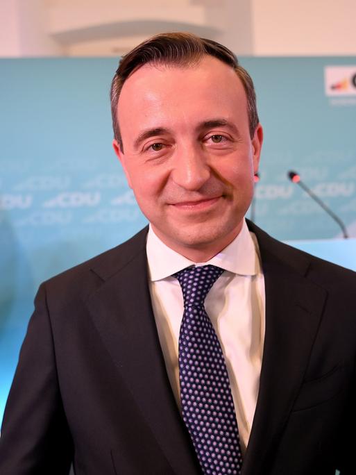 Paul Ziemiak am 14.09.2025 im Gemeindesaal St. Lambertus in Düsseldorf 