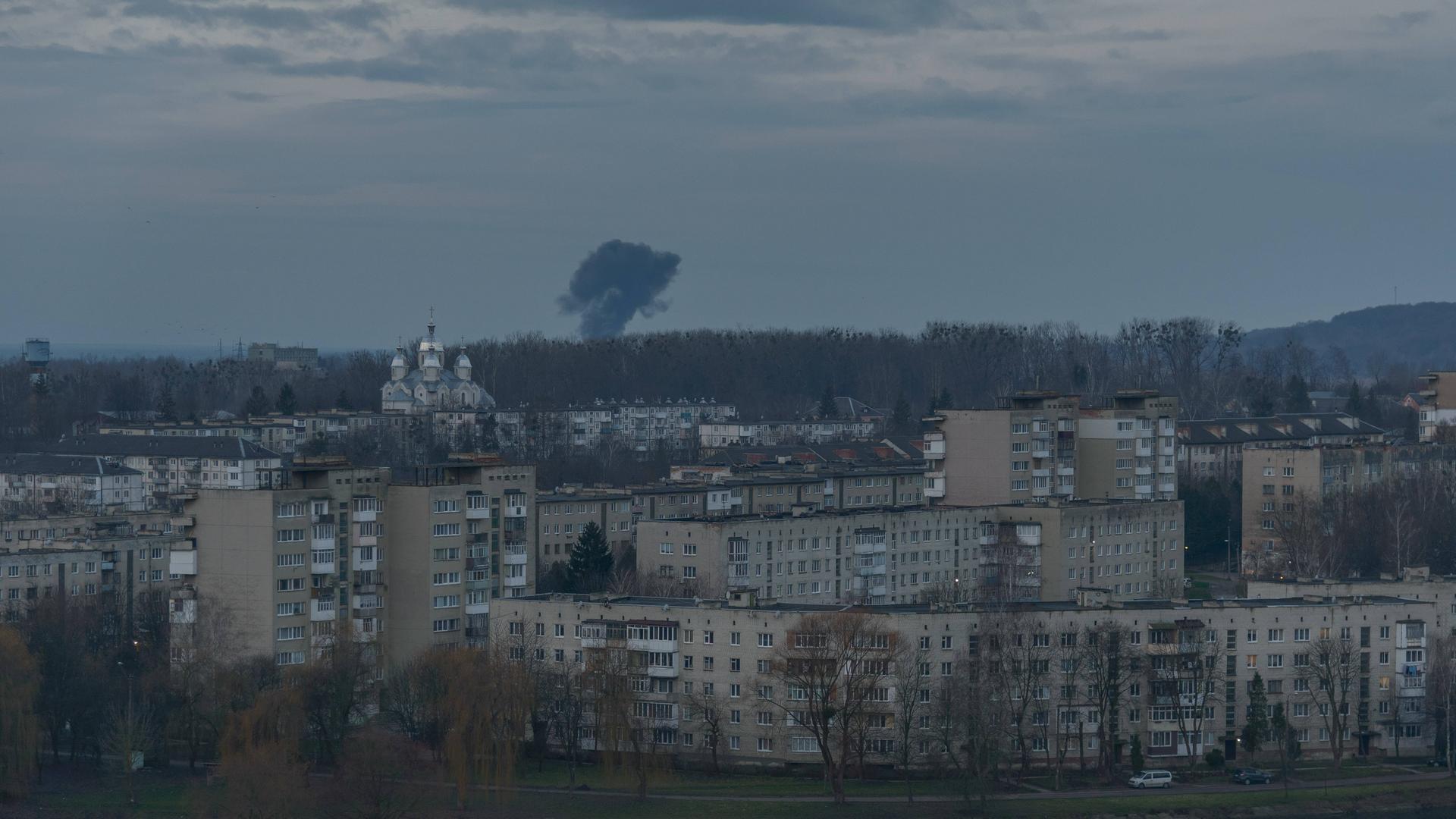 Bei dem Angriff wurde auch die westukrainische Stadt Lwiw getroffen.