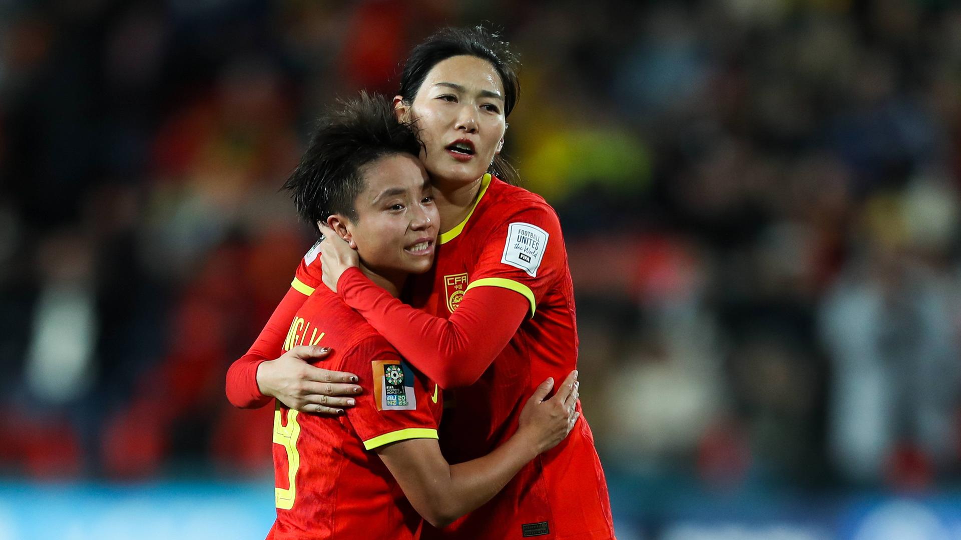 Die chinesischen Fußballerinnen nach ihrem WM-Sieg gegen Haiti.