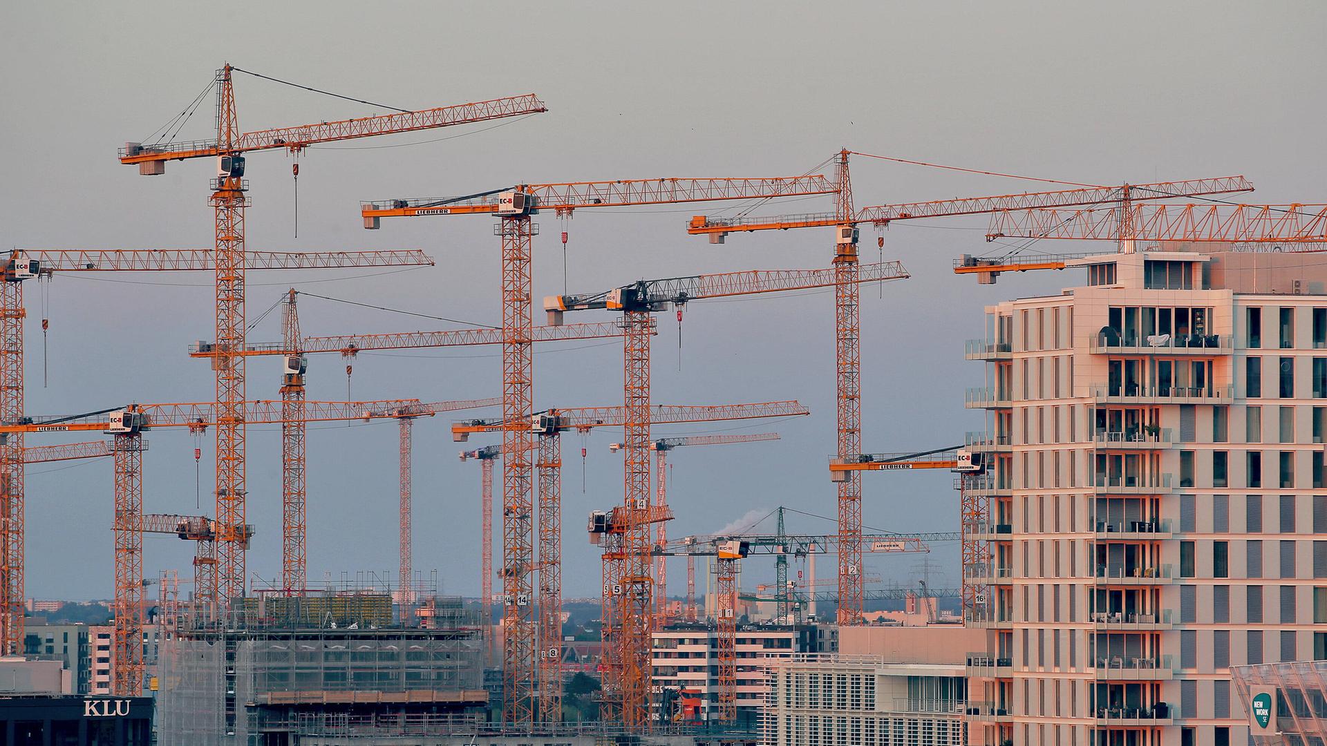 Hamburg: Baukräne bestimmen das Bild in der wachsenden Hafenstadt
