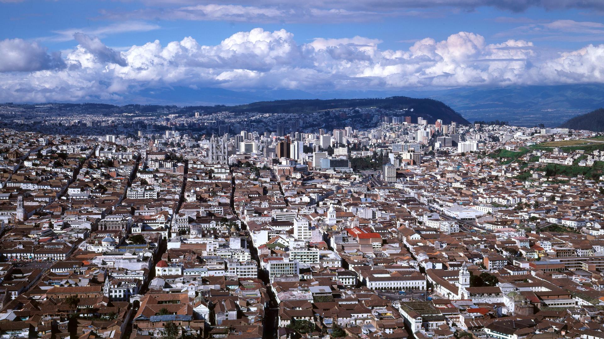 Panorama über Quito, Ecuador Panorama über Quito, Ecuador