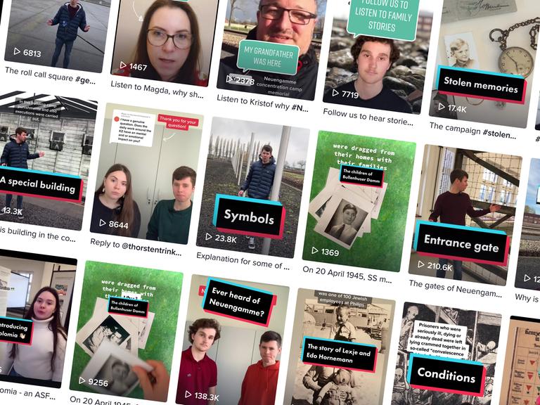 Screenshot der TikTok-Seite der Gedenksätte Neuengamme.