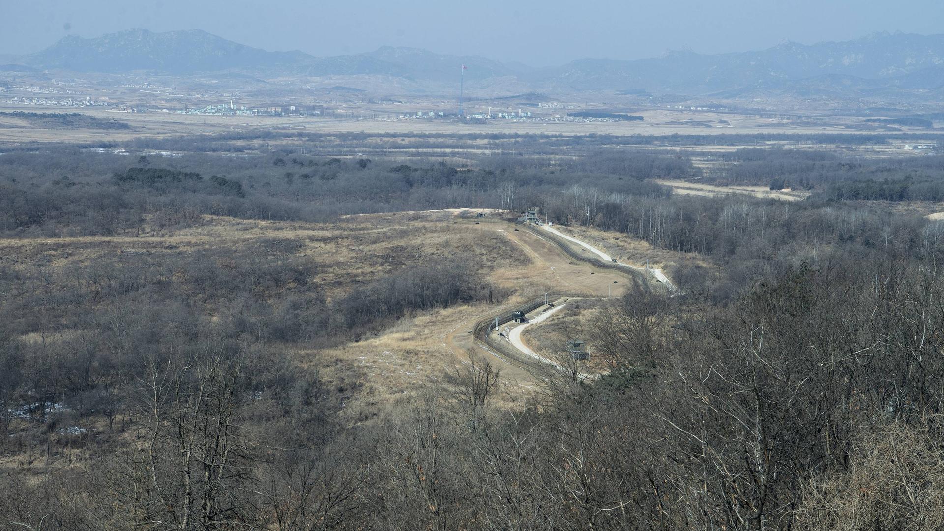 Südkoreanischer Sicherheitsbereich in der demilitarisierten Zone an der Grenze zu Nordkorea.