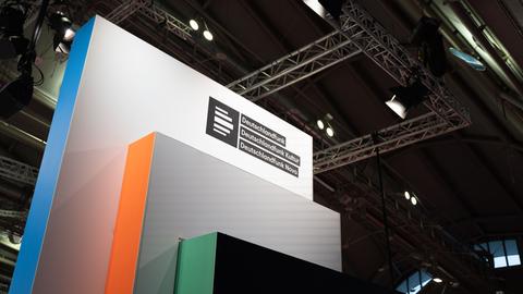 Deutschlandradio Messestand auf der Frankfurter Buchmesse 2022