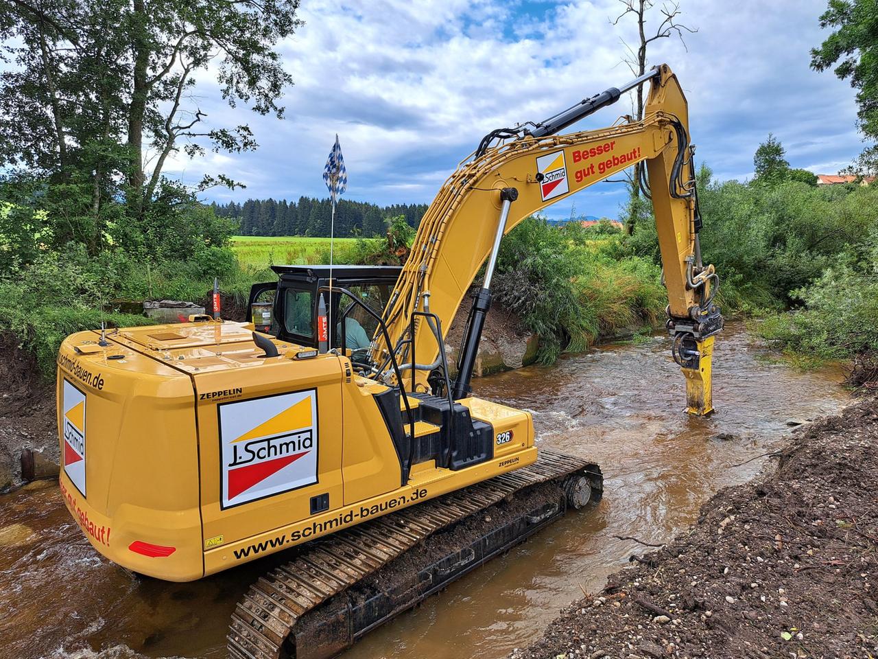 Bagger Hühnerbach Biedingen