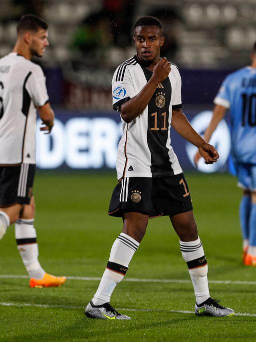 U-21-Nationalspieler Youssoufa Moukoko beim Spiel um die Europameisterschaft gegen Israel. 