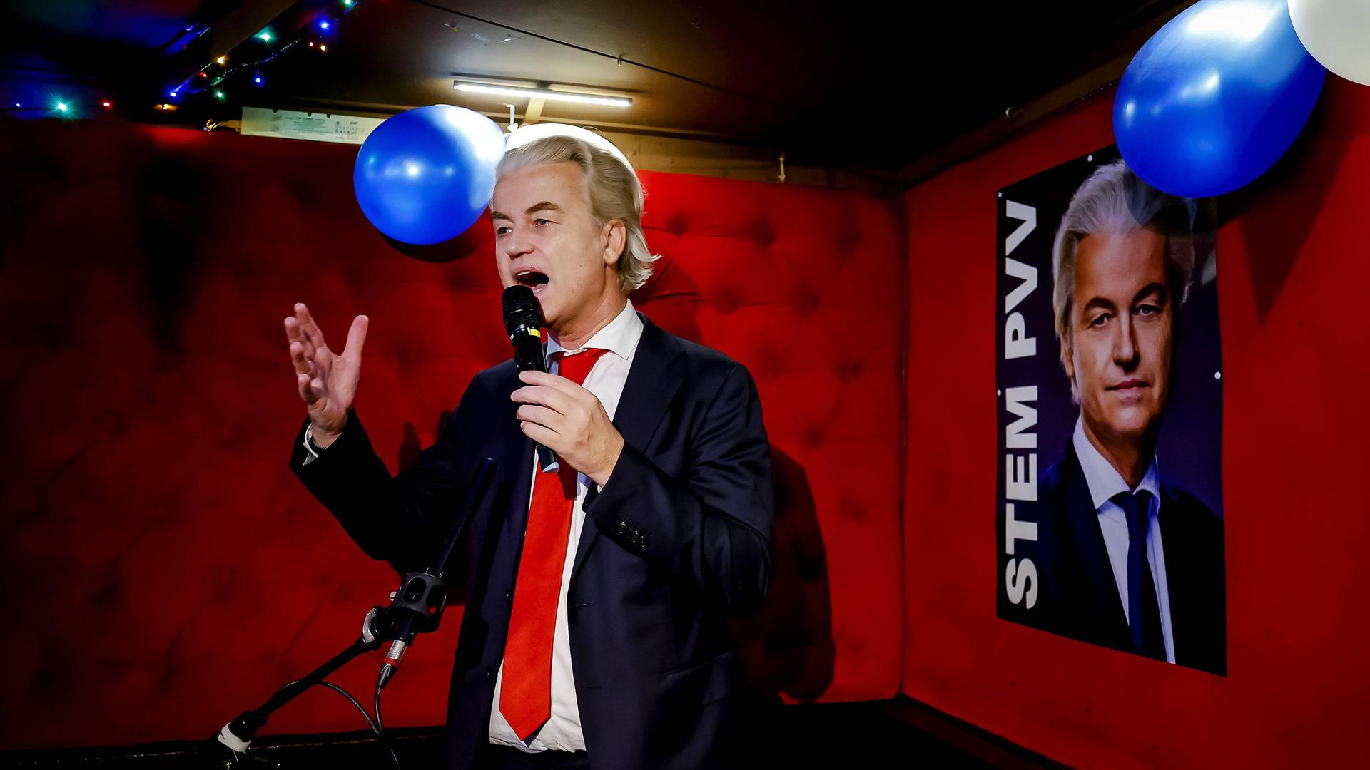 Der niederländische Rechtspopulist Geert Wilders von der Partei PVV. Der niederländische Rechtspopulist Geert Wilders von der Partei PVV.