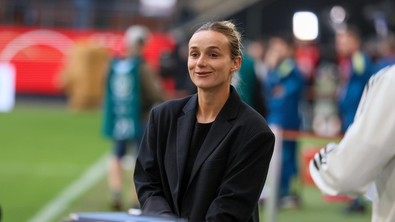 Die ehemalige deutsche Nationalspielerin Lina Magull bei ihrer Verabschiedung aus der Nationalmannschaft in Wolfsburg