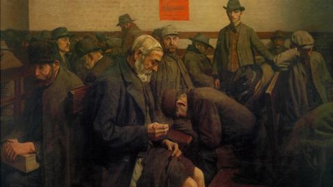 Birkholm, Jens; 1869-1915. "Wärmehalle in Berlin", 1908. Öl auf Leinwand, 88 x 117 cm. Berlin, Berlinische Galerie.