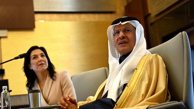 Katherina Reiche (CDU), Bundesministerin für Wirtschaft und Energie, trifft Prinz bin Salman (r), Energieminister des Königreichs Saudi-Arabien. 