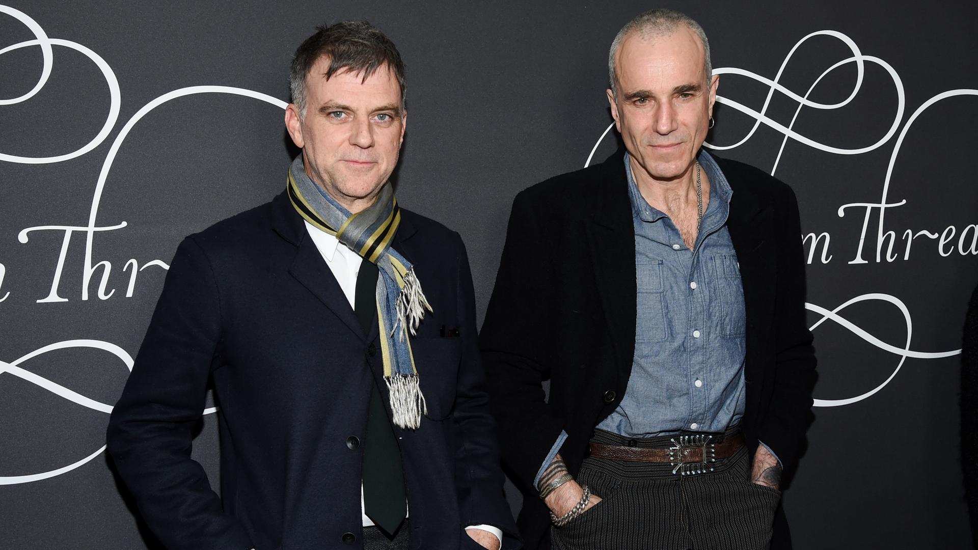 Der britische Schauspieler Daniel Day-Lewis (rechts) bei der Premiere seines letzten Films "Phantom Thread" nebem dem Regisseur Paul Thomas Anderson.