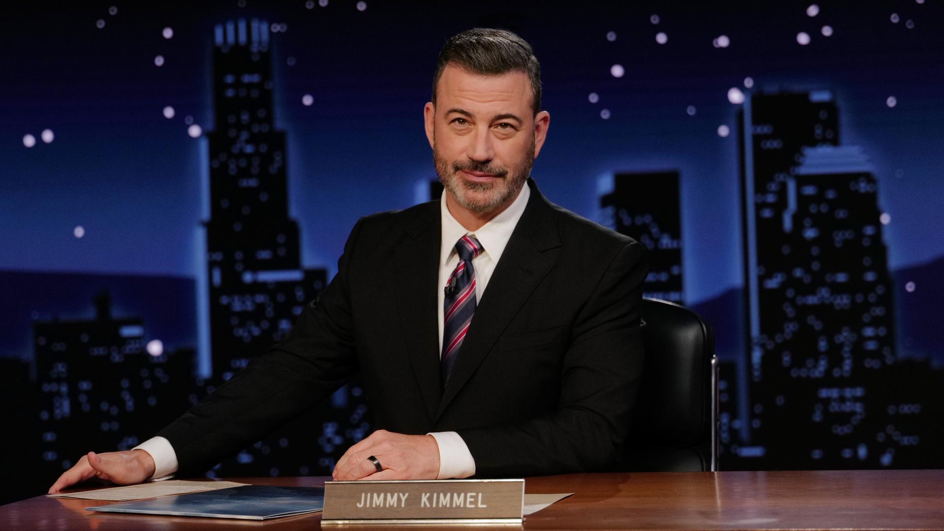 Dieses von Disney veröffentlichte Bild zeigt Jimmy Kimmel als Moderator seiner Late-Night-Show „Jimmy Kimmel Live!“ in Los Angeles am Dienstag, dem 23. September 2025. Dieses von Disney veröffentlichte Bild zeigt Jimmy Kimmel als Moderator seiner Late-Night-Show „Jimmy Kimmel Live!“ in Los Angeles am Dienstag, dem 23. September 2025.