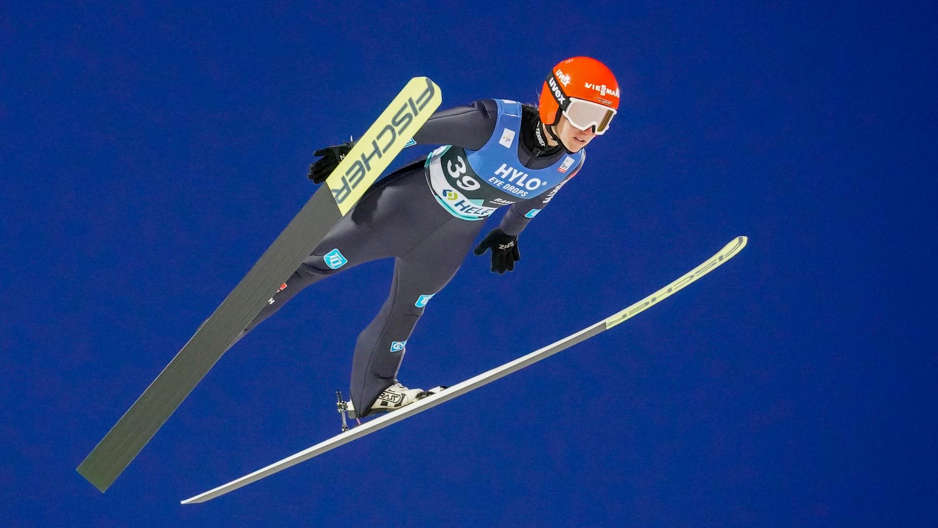 Skispringerin Katharina Althaus aus Deutschland in Olso in Aktion Skispringerin Katharina Althaus aus Deutschland in Olso in Aktion