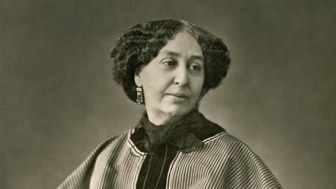 Die französische Schriftstellerin George Sand in einer Porträtaufnahme von 1864 (Nadar).