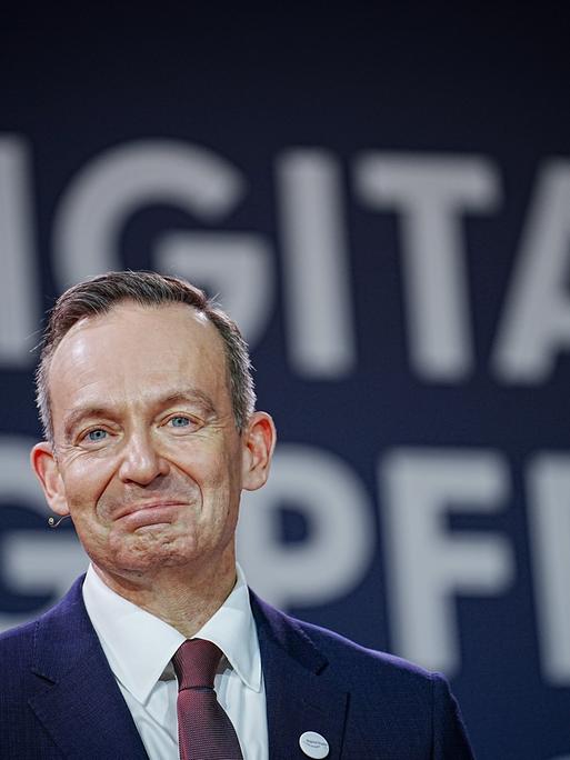 Volker Wissing (FDP), Bundesminister für Verkehr und Digitales, am Rande des Digital-Gipfels 2022.