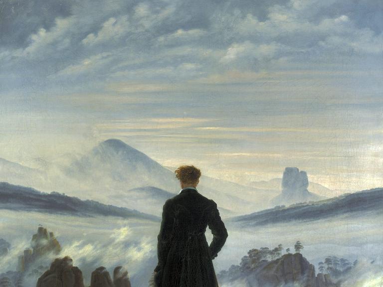 Das Bild "Wanderer über dem Nebelmeer" des Malers Caspar David Friedrich (1774 - 1840).