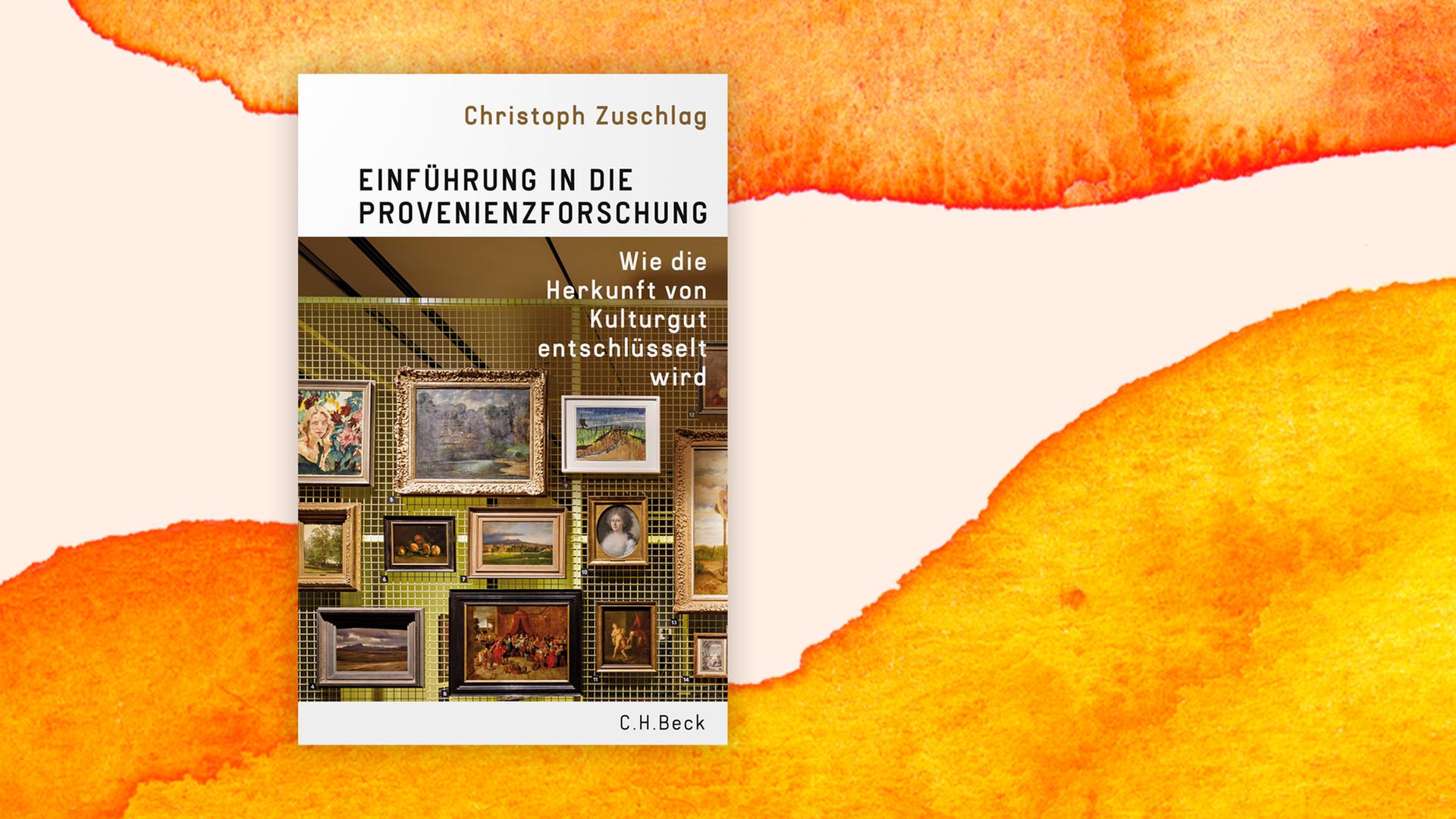 Das Cover von Christoph Zuschlags "Einführung in die Provenienzforschung" vor Deutschlandfunk Kultur Hintergrund.