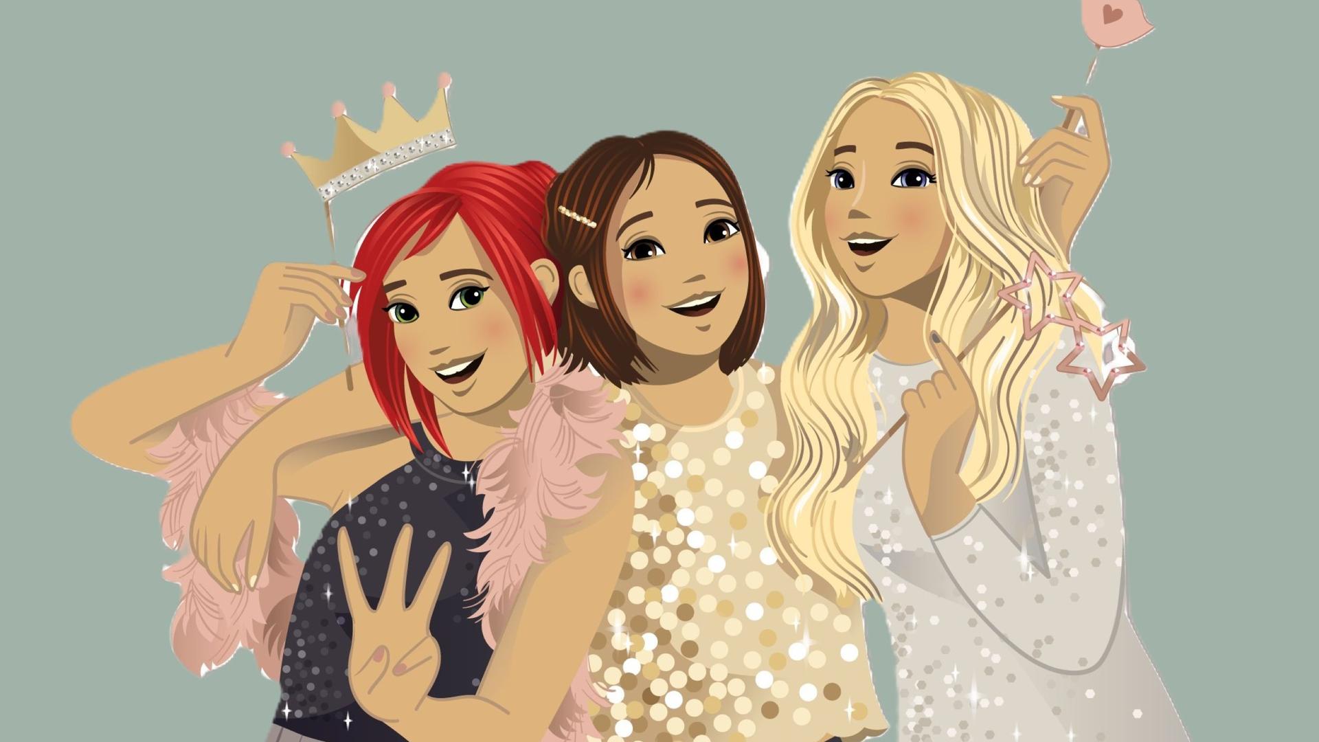 Die Illustration seigt die drei Ausrufezeichen, das sind die drei Detektivinnen Kim, Franzi und Marie. Die Illustration seigt die drei Ausrufezeichen, das sind die drei Detektivinnen Kim, Franzi und Marie.