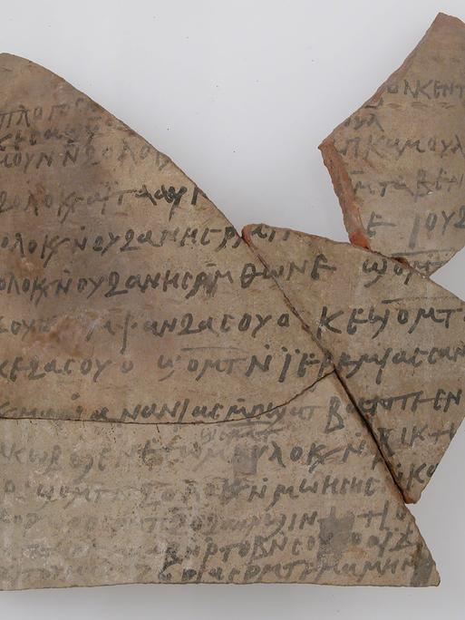 Ein Ostrakon, koptisch, 7. Jahrhundert