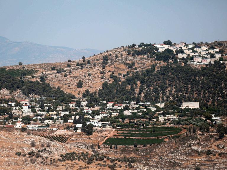 Blick auf die Siedlung Alon Mozeh im Westjordanland.
