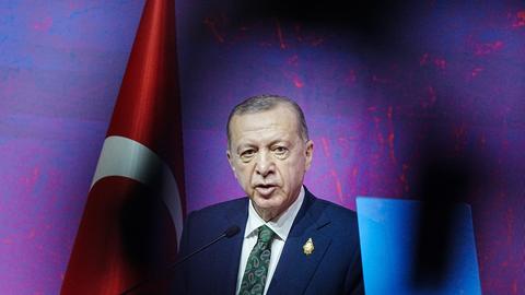 Recep Tayyip Erdogan im Porträt.