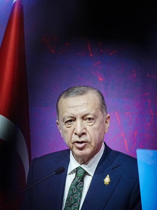 Recep Tayyip Erdogan im Porträt.