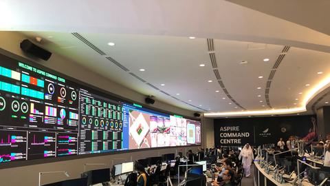 Blick in das Command and Control Centre in Doha