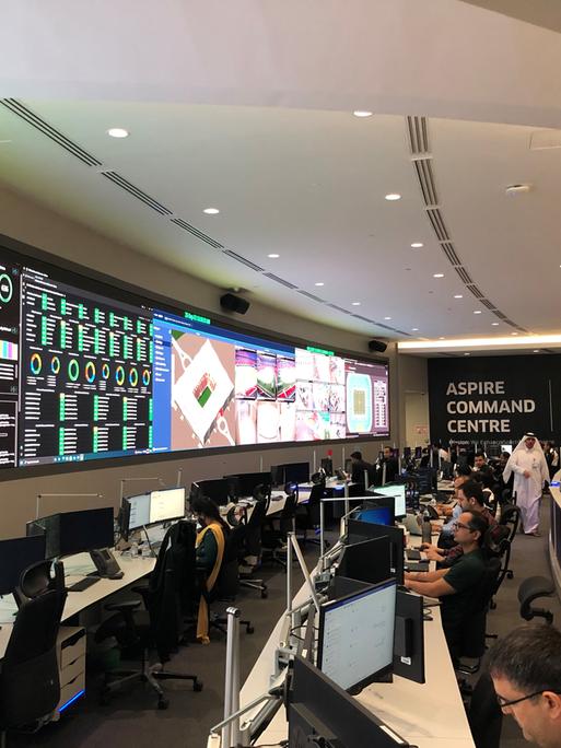 Blick in das Command and Control Centre in Doha