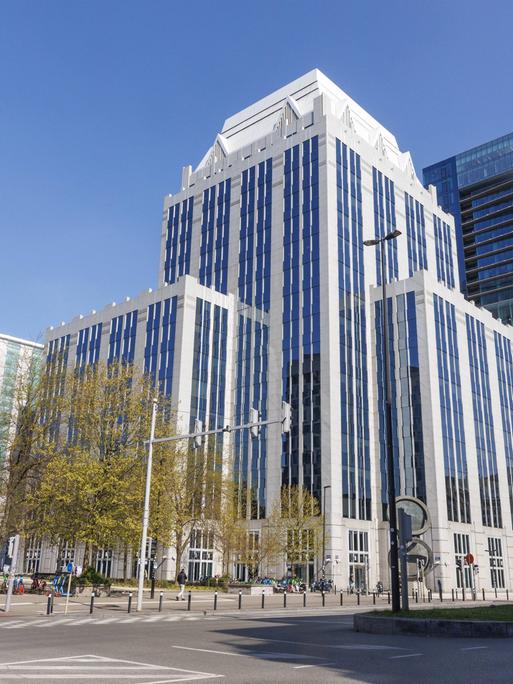 Das Hauptquartier von Euroclear in Brüssel in einer Aufnahme vom 9. April 2025 Das Hauptquartier von Euroclear in Brüssel in einer Aufnahme vom 9. April 2025