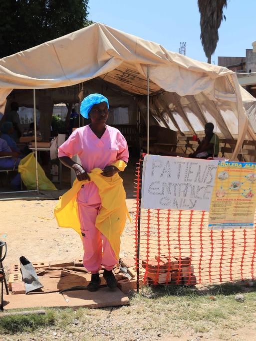 Ein Behandlungszentrum für Cholera-Patienten in Simbabwes Hauptstadt Harare. 