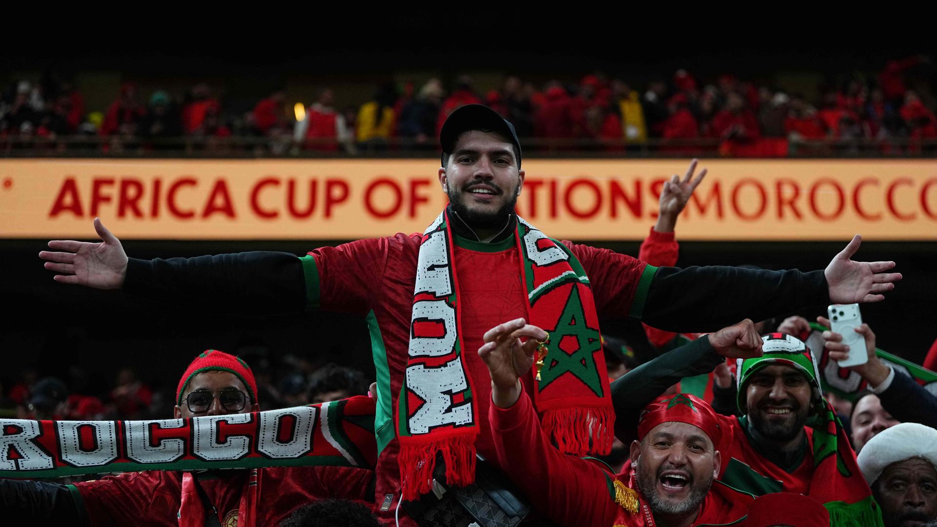 Marokkanische Nationalmannschaft feiert den nachträglichen Titelgewinn