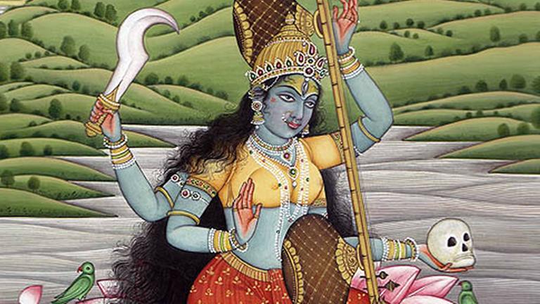 Illustration einer tantrischen Göttin im Hinduismus, Indien.