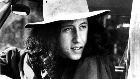 Porträt von Arlo Guthrie mit Hut, Woodstock 1969.