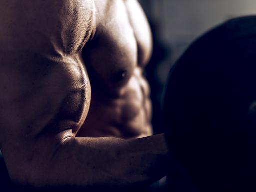 Muskeln, Oberarm, Bodybuilder