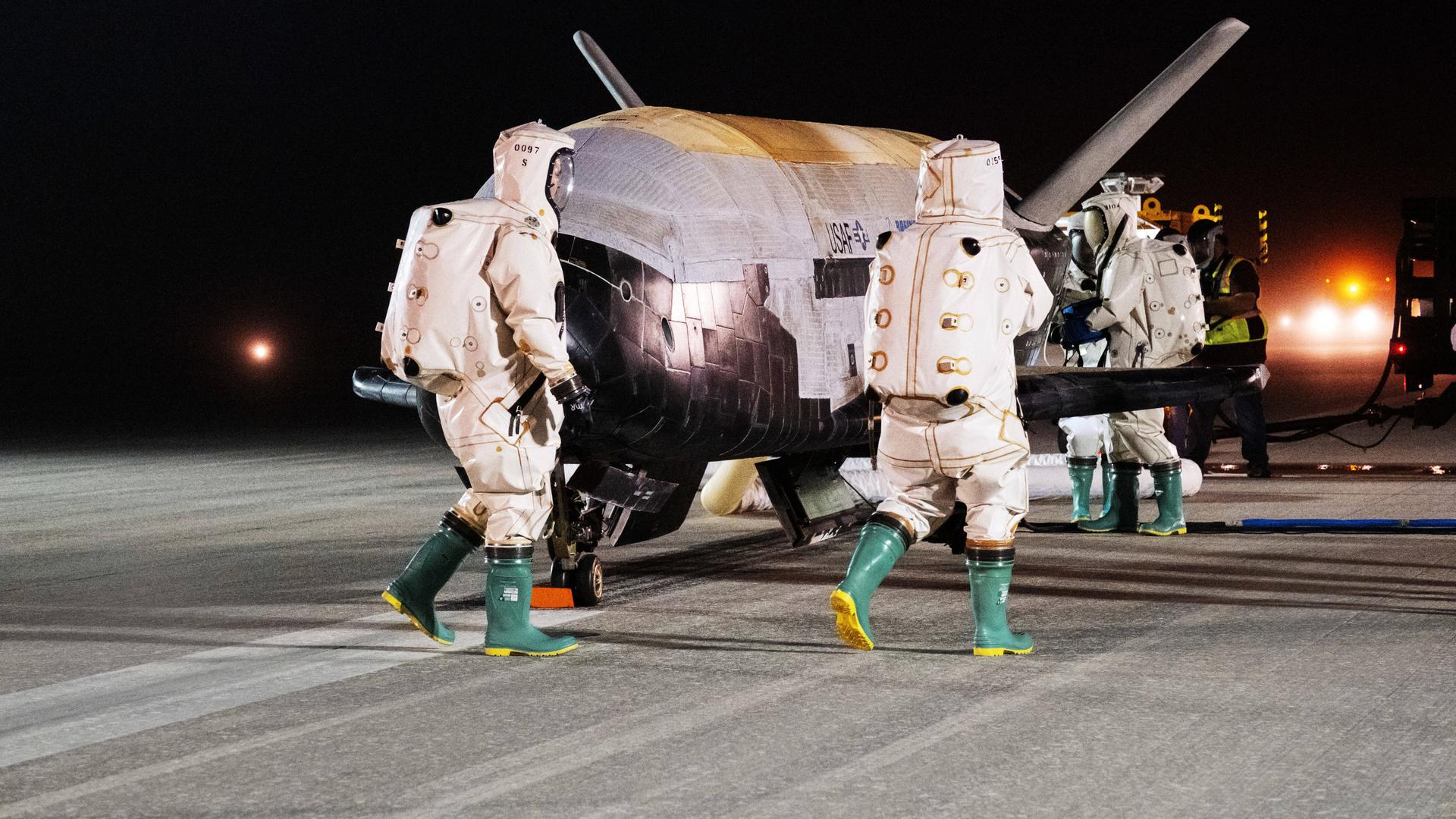 Das von Boeing entwickelte Raumfahrzeug X-37B absolvierte seinen Erstflug bereits im Jahr 2010 (Archivbild vom November 2022). Das von Boeing entwickelte Raumfahrzeug X-37B absolvierte seinen Erstflug bereits im Jahr 2010 (Archivbild vom November 2022).