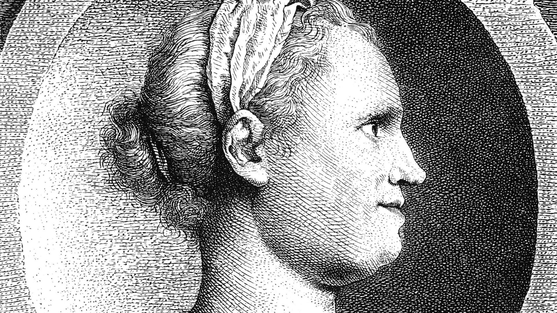 Porträt der Lyrikerin Anna Louisa Karsch (1722-1791).