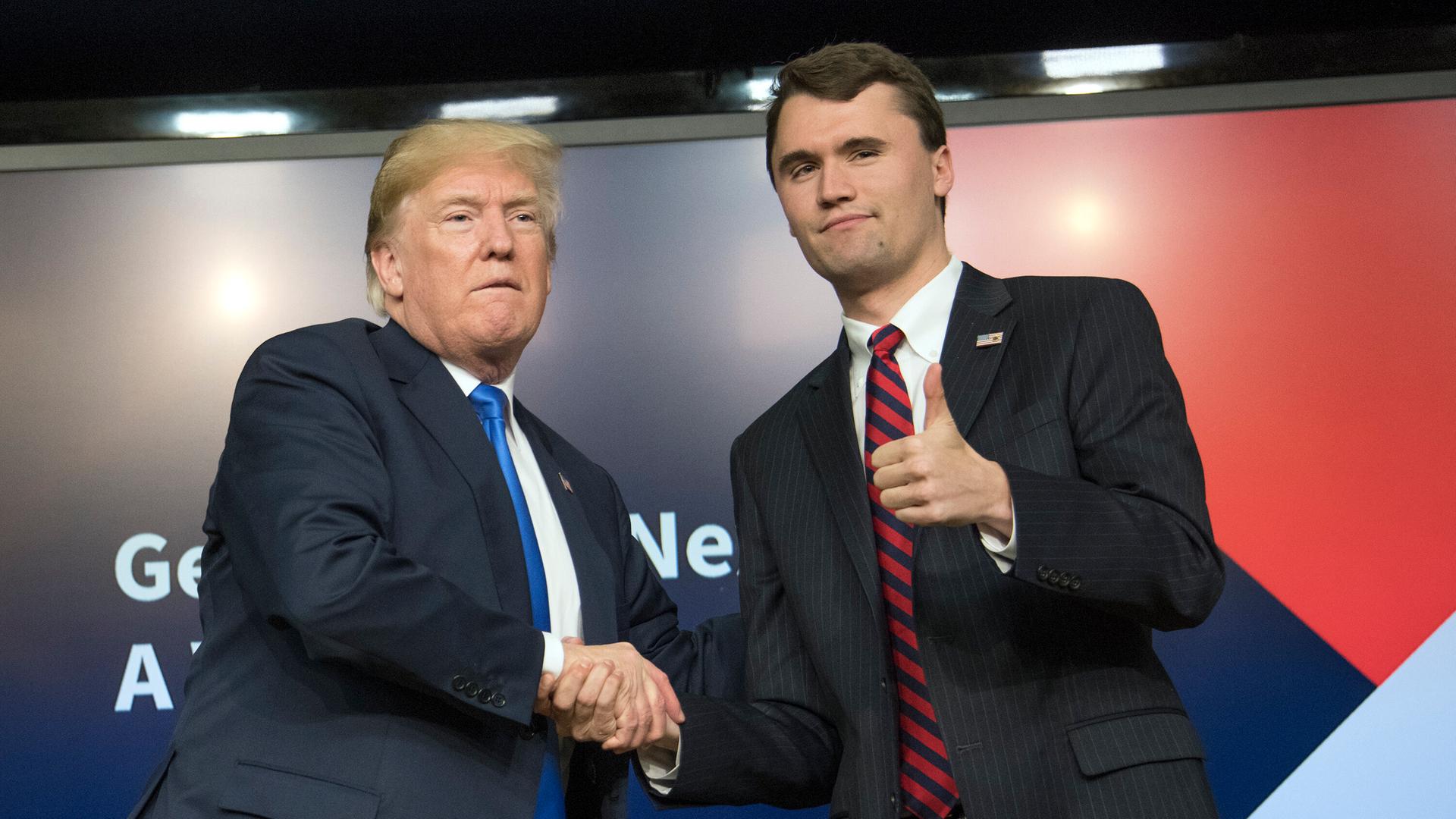 Charlie Kirk, Gründer und Geschäftsführer von Turning Point USA, nach einem Interview mit US-Präsident Donald J. Trump beim Generation Next Summit im Weißen Haus in Washington, DC, am Donnerstag, 22. März 2018. 