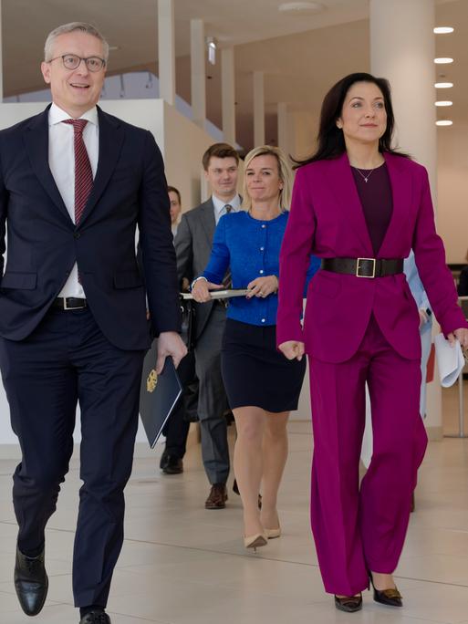 Bundesminister für Digitalisierung und Staatsmodernisierung Karsten Wildberger und Bundeswirtschaftsministerin Katherina Reiche 