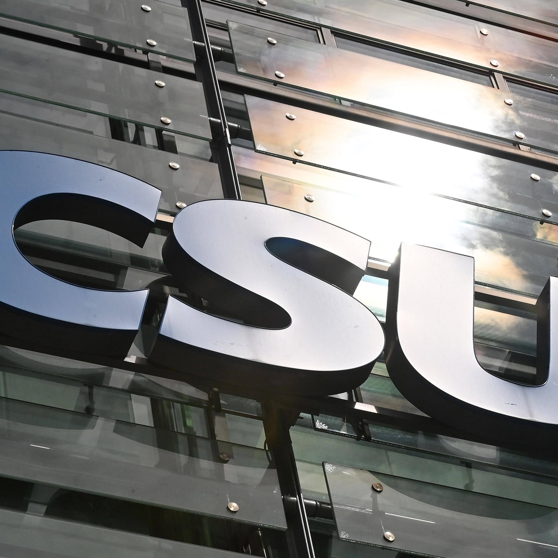 CSU Logo an der CSU Landesleitung in Muenchen