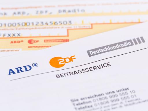 Überweisungsschein für die Rundfunkgebühr des Beitragsservice von ARD und ZDF 