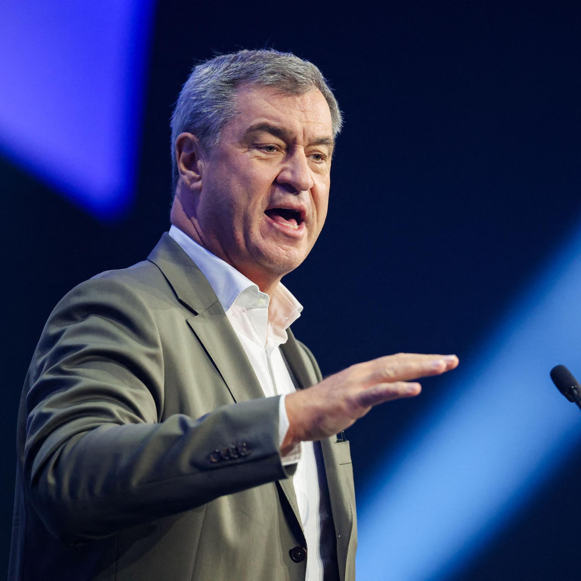 Markus Söder (CSU), Ministerpräsident des Landes Bayern, spricht beim Deutschlandtag der Jungen Union.