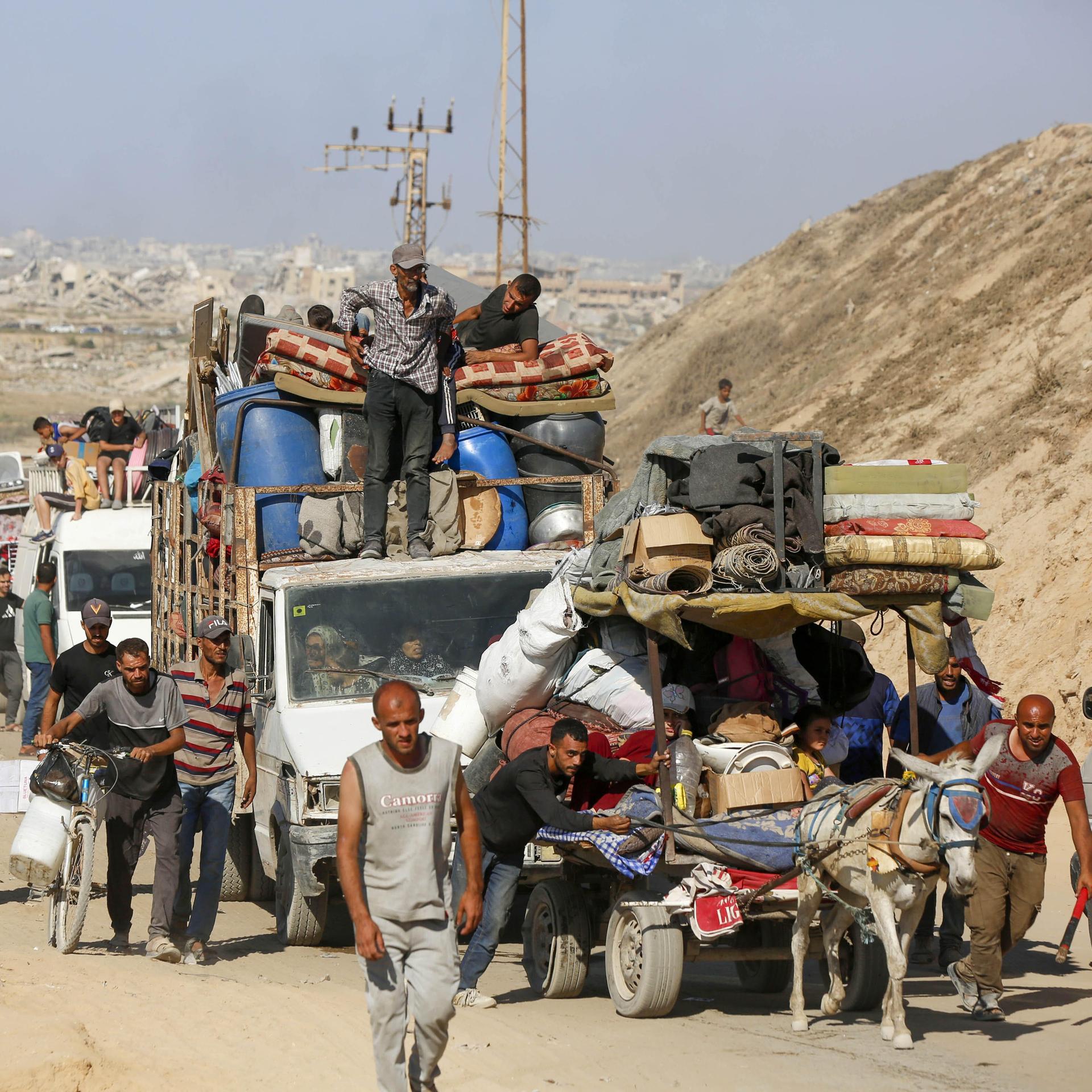 Offensive auf Gaza - Menschen können nur langsam fliehen