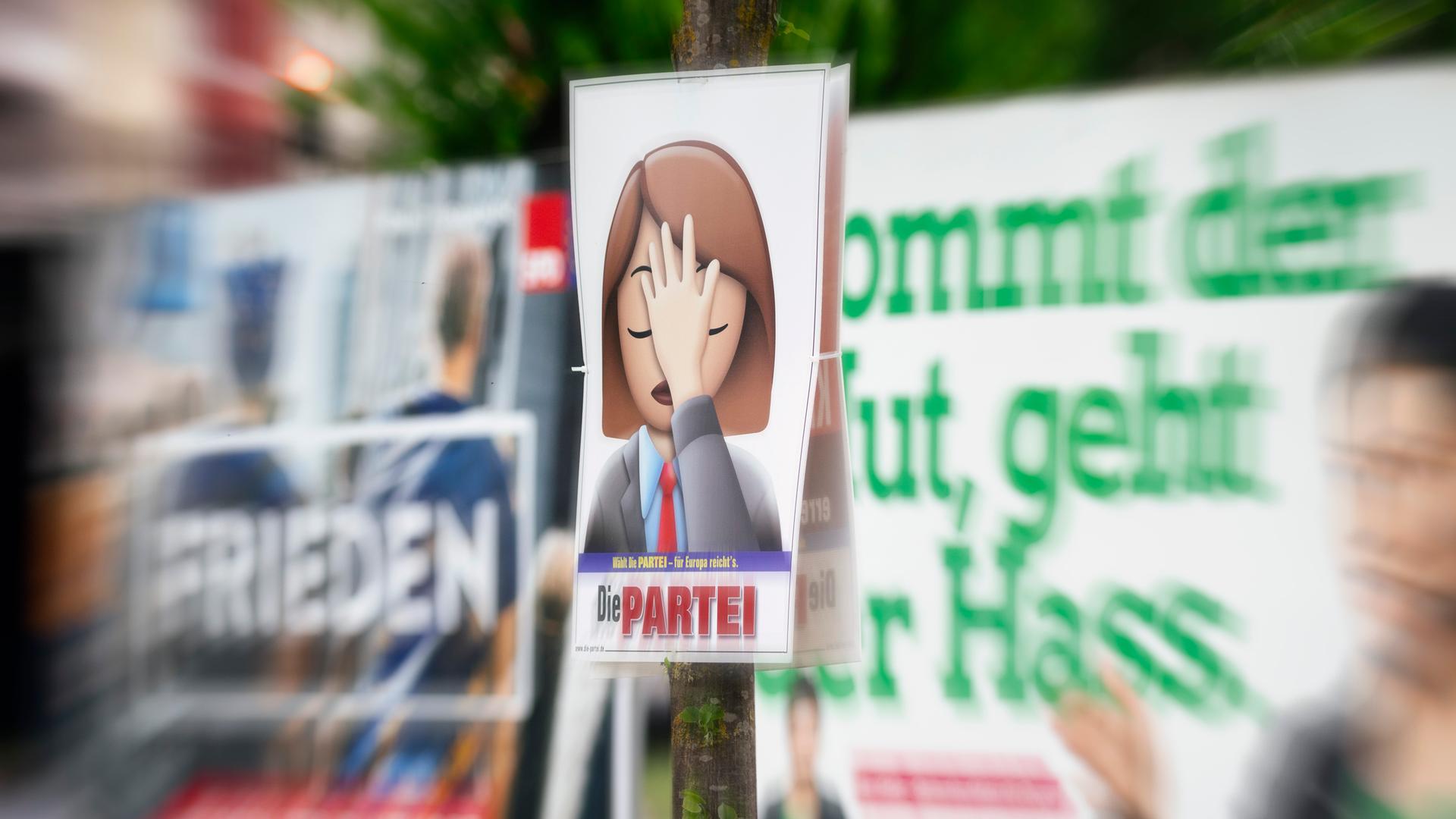 Diverse Wahlplakate zur Europawahl