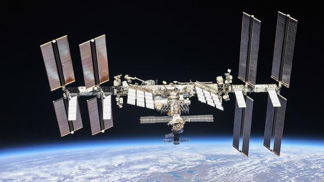 Blick auf die Internationale Raum-Station ISS