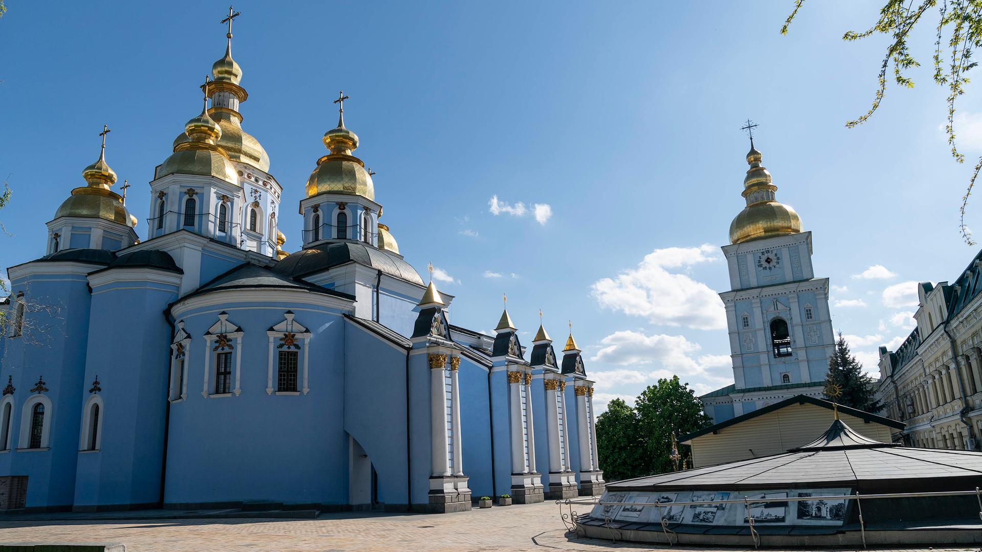 Zu sehen ist die Anlage des Höhenklosters in der ukrainischen Hauptstadt Kiew.