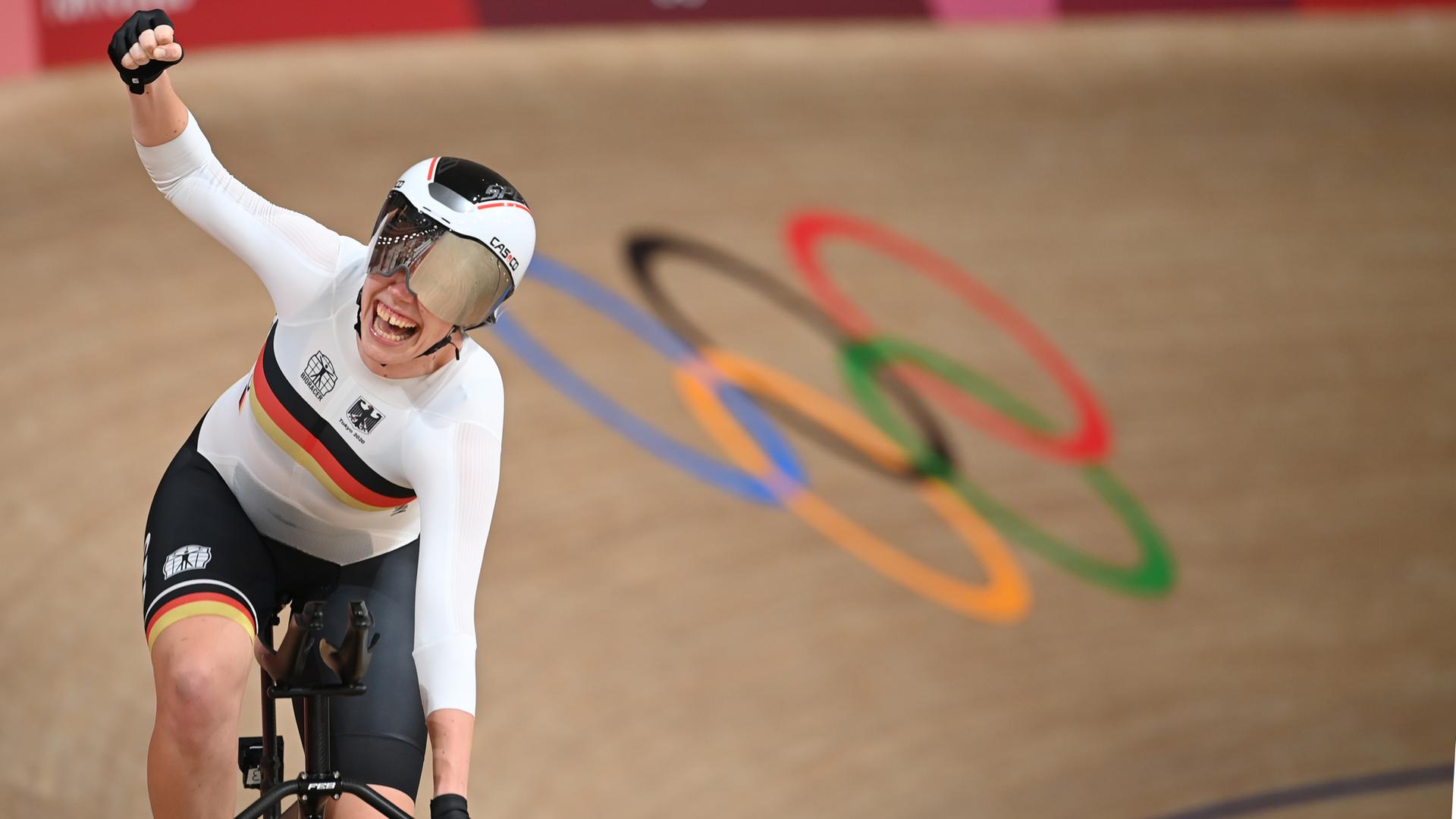 Bahnradfahrerin Mieke Kröger bei den Olympischen Spielen in Tokio
